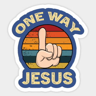 One Way Jesus 1 Sticker